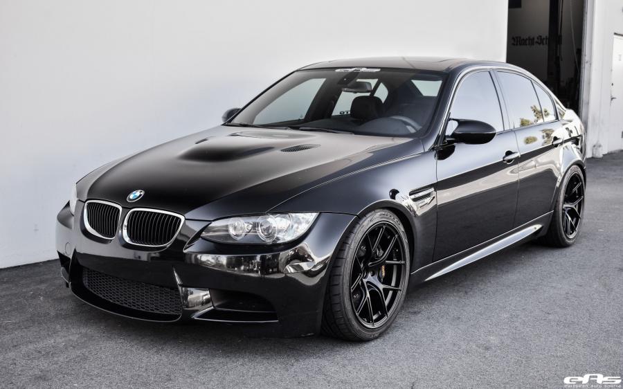 BMW M3 Sedan Jet Black by EAS on Titan 7 Wheels (T-S5) '2017